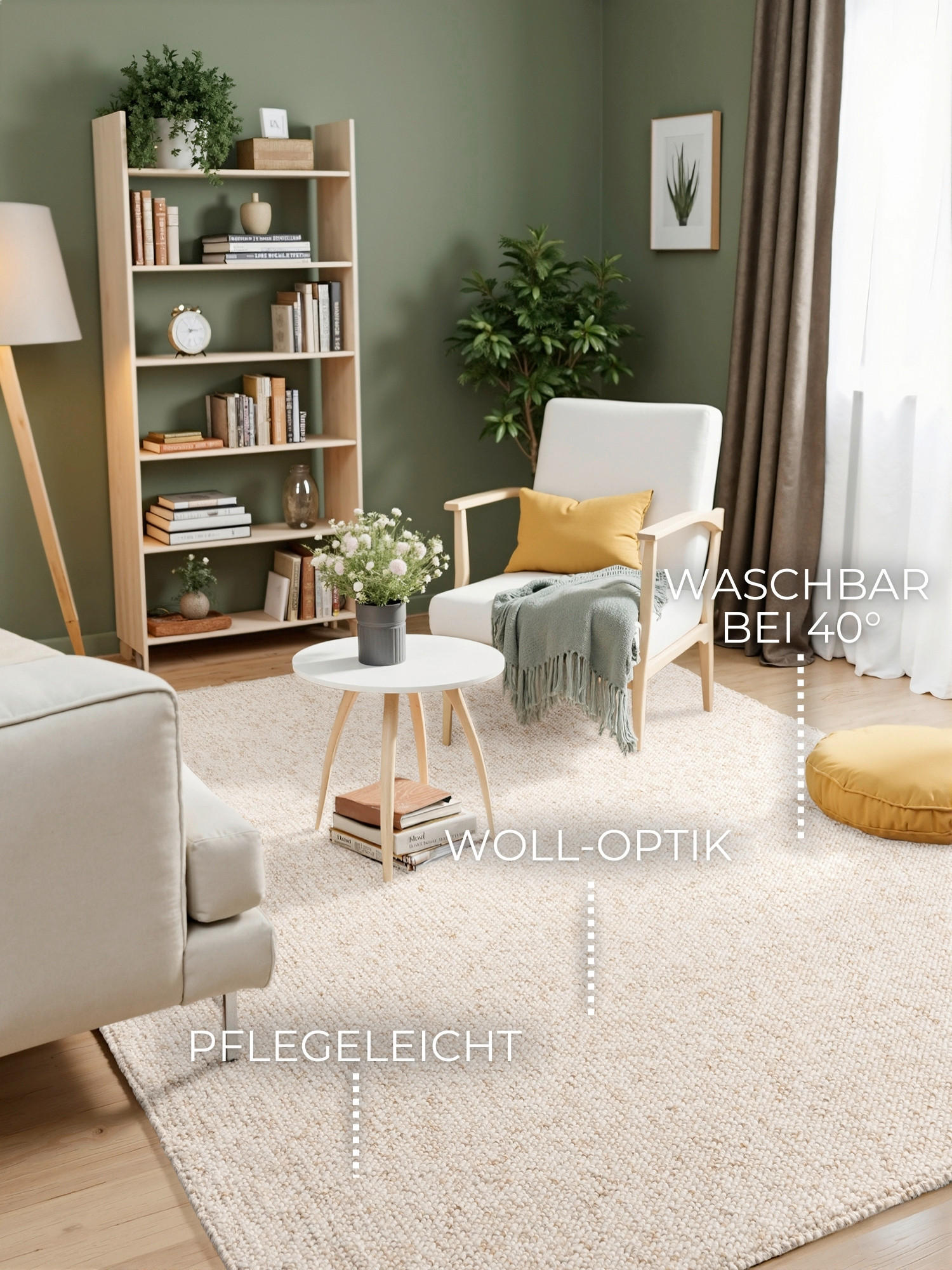 TUFTTEPPICH 120/170 cm Rocco Creme, Champagner  - Champagner/Creme, Basics, Kunststoff (120/170cm) - Elle Decoration