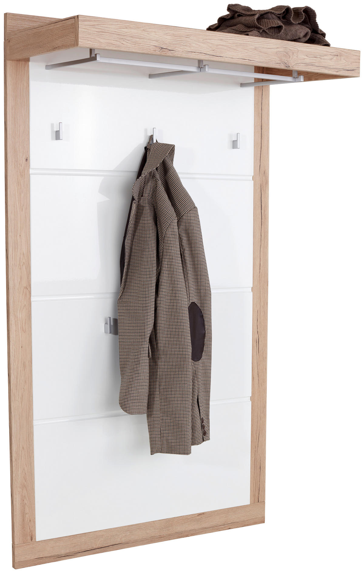 GARDEROBNI PANEL - barve hrasta/bela, Konvencionalno, leseni material (94,9/147,7/34cm) - Xora