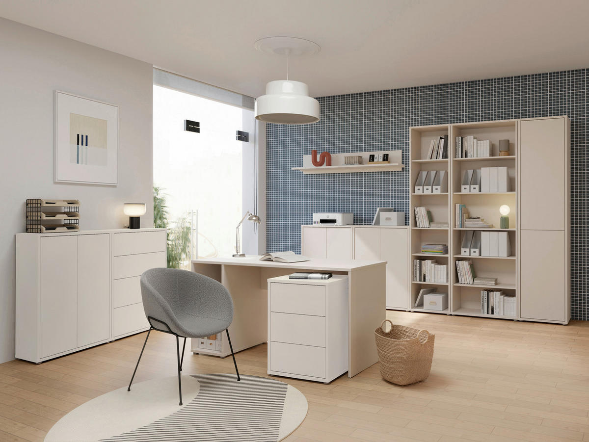 ARHIVSKA OMARA  peščene barve  - peščene barve, Moderno, leseni material (49,8/214,3/34,9cm) - Carryhome