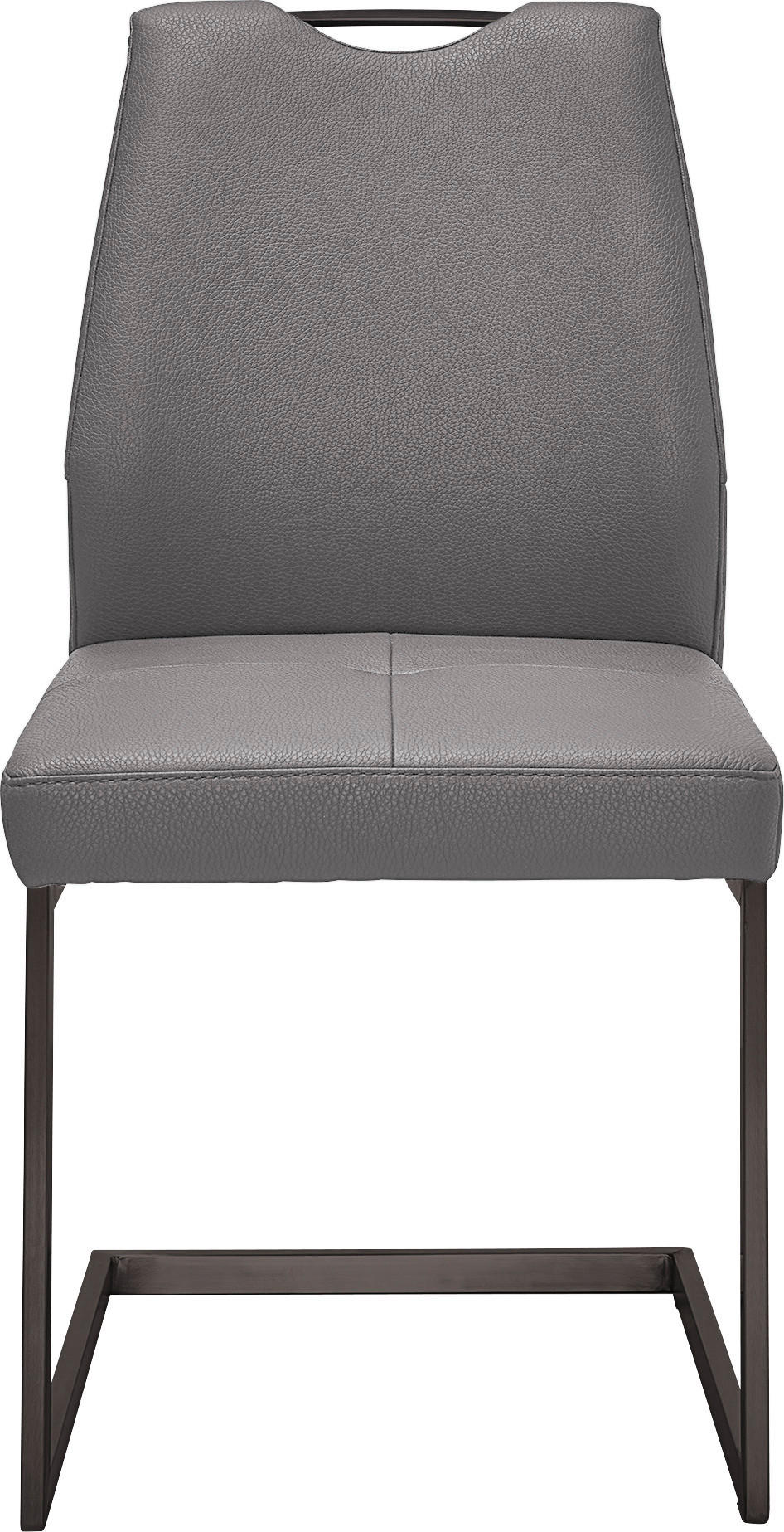 SCHWINGSTUHL  in Stahl Mikrofaser  - Schwarz/Grau, Design, Textil/Metall (47/58/99cm) - Dieter Knoll