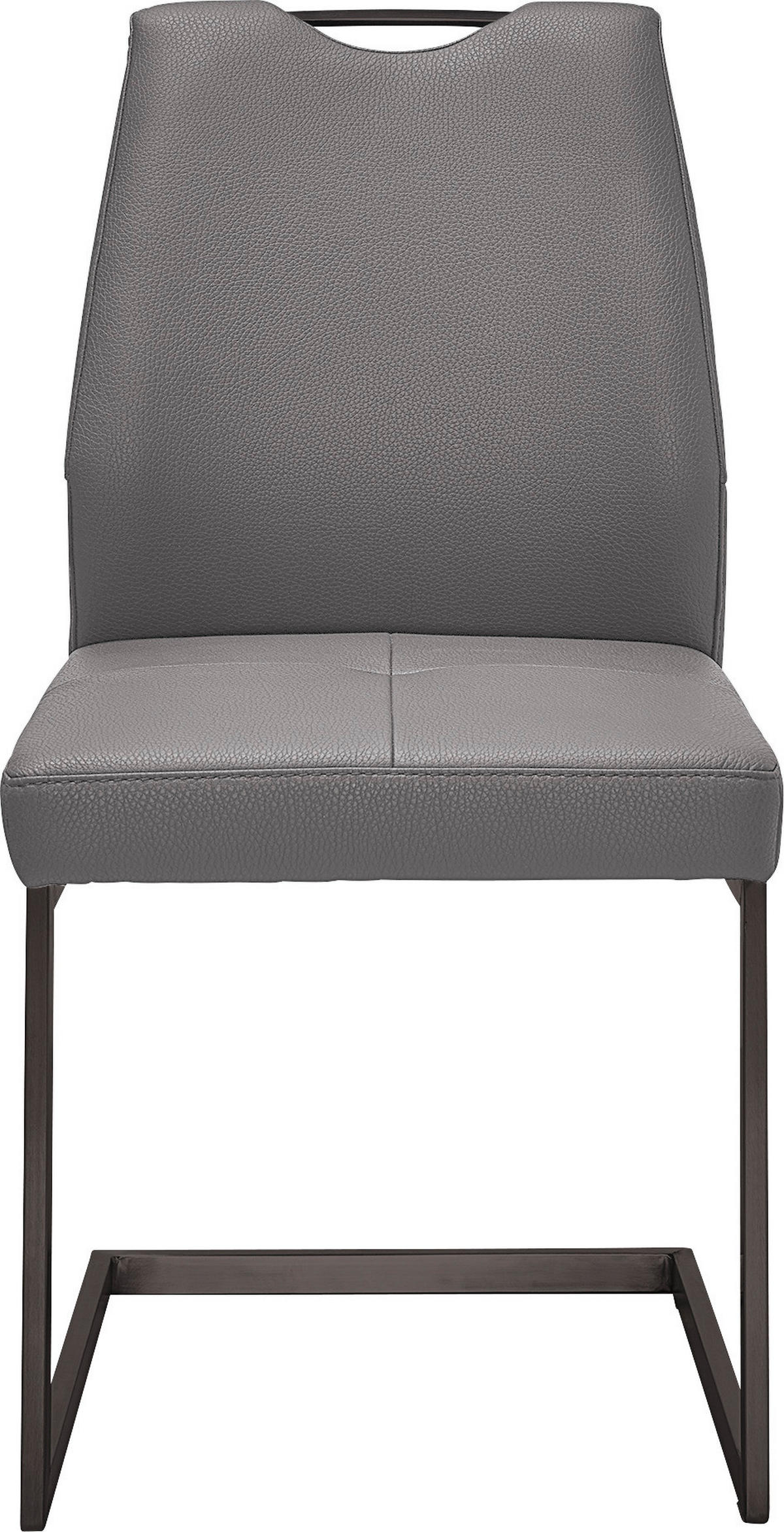 SCHWINGSTUHL  in Stahl Mikrofaser  - Schwarz/Grau, Design, Textil/Metall (47/58/99cm) - Dieter Knoll