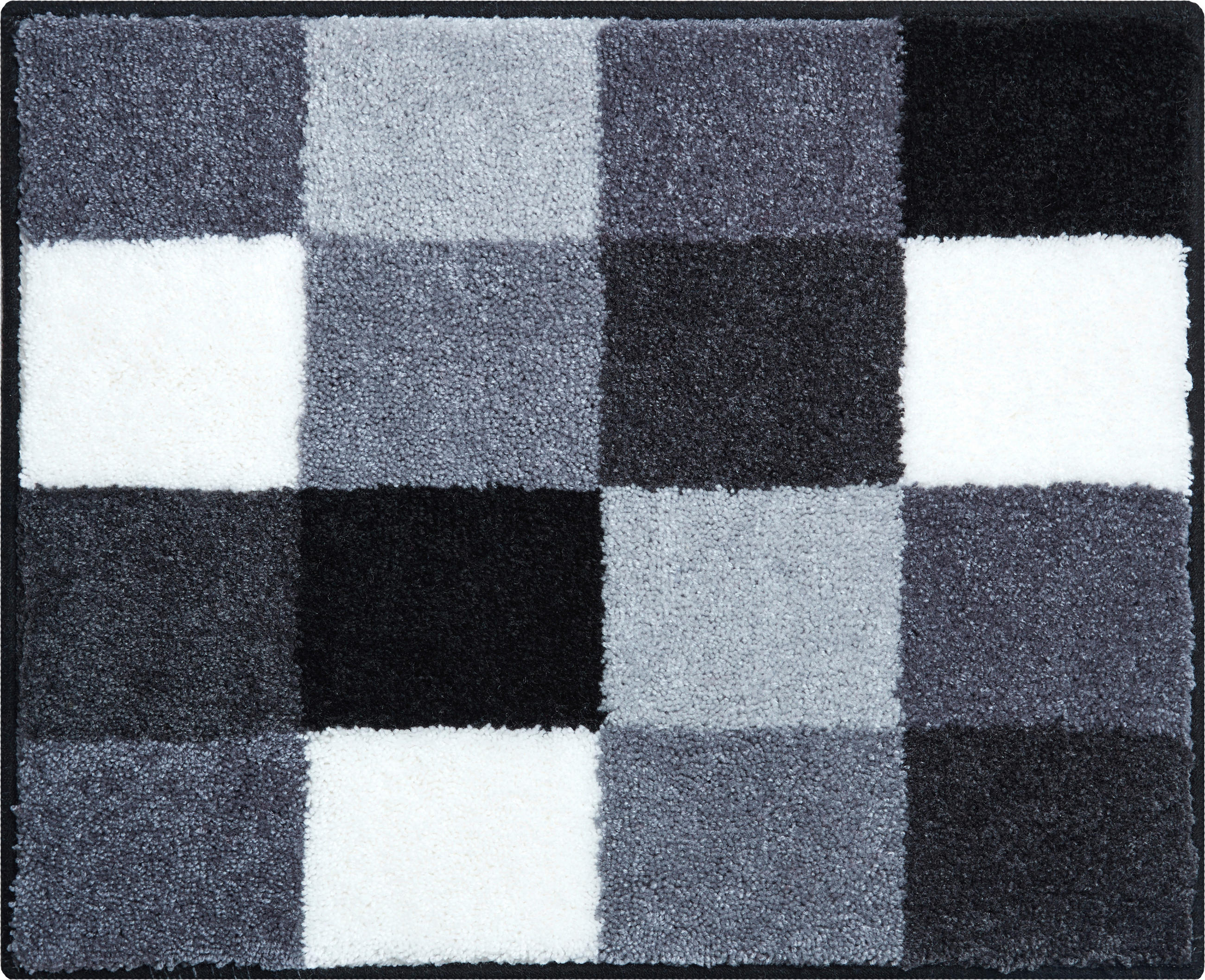 BIDET-VORLEGER Grau, Schwarz, Weiß 50/60 cm  - Schwarz/Weiß, Basics, Kunststoff/Textil (50/60cm)