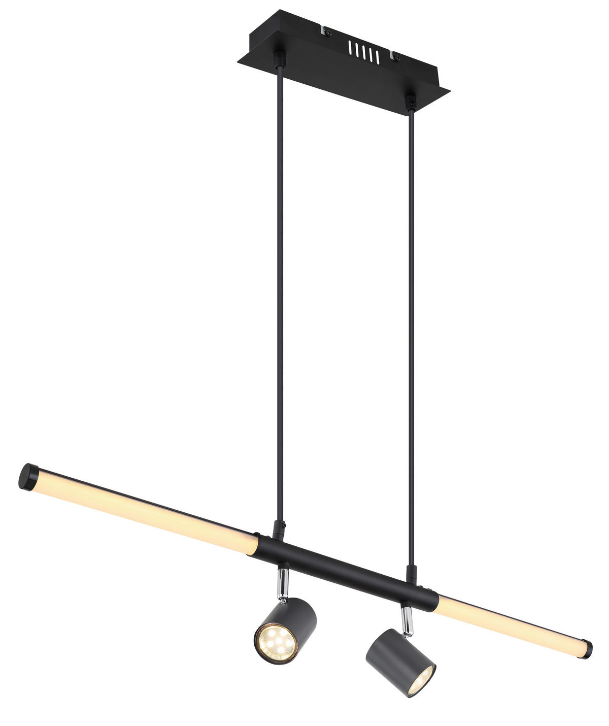 VISEČA LED-SVETILKA   //3000 K/230 V/GU10 - barve kroma/črna, Trend, kovina/umetna masa (80,4/8/120cm)