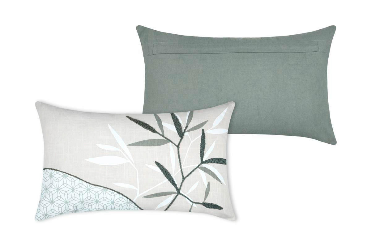 OKRASNA BLAZINA  YUKI   30/50 cm          - žadasto zelena, Konvencionalno, tekstil (30/50cm)