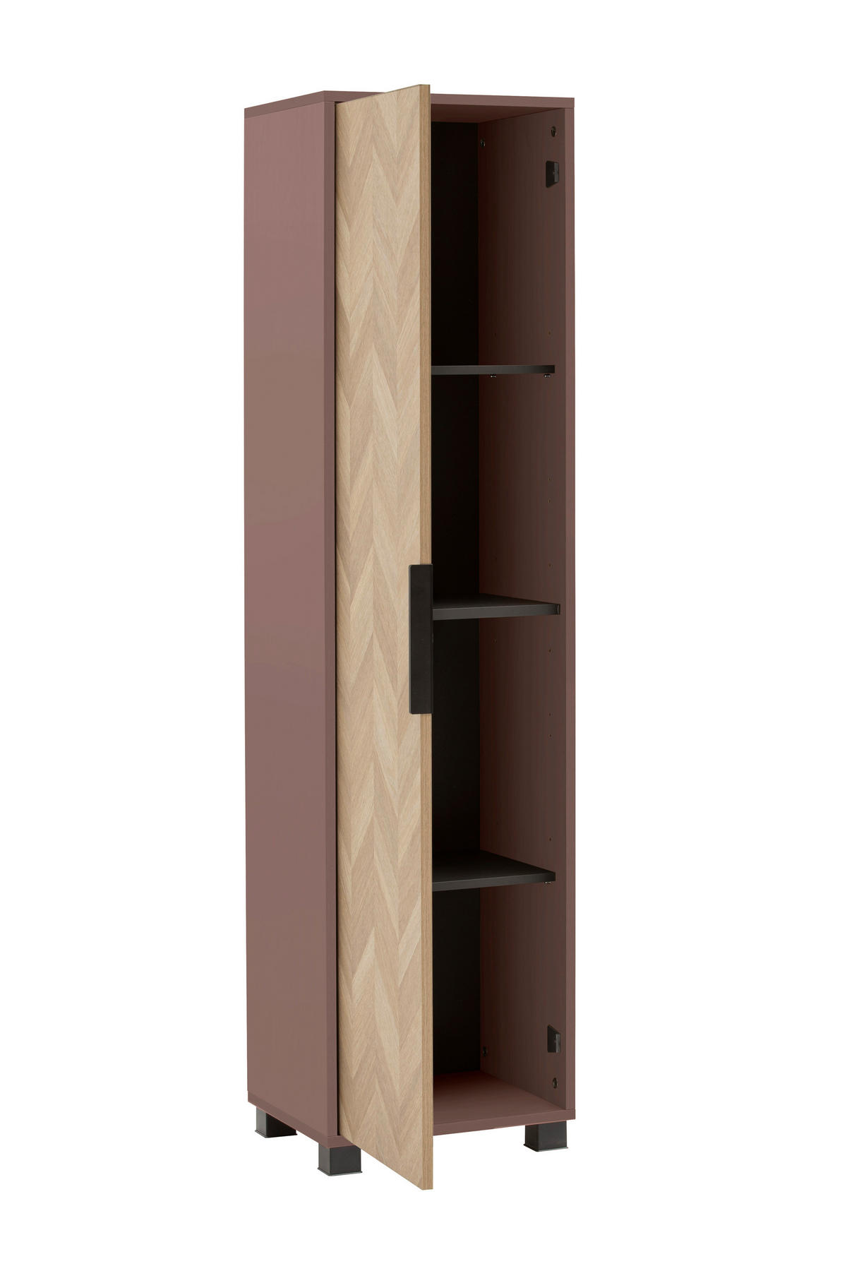 HOCHSCHRANK 40,3/157,8/33,05 cm  - Eichefarben/Lila, Natur, Holzwerkstoff/Kunststoff (40,3/157,8/33,05cm)