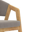 ARMLEHNSTUHL  Stoffauswahl Mikrofaser  - Hellgrau, KONVENTIONELL, Holz/Textil (59/81/60cm) - Carryhome