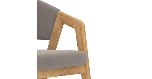 ARMLEHNSTUHL  Stoffauswahl Mikrofaser  - Hellgrau, KONVENTIONELL, Holz/Textil (59/81/60cm) - Carryhome