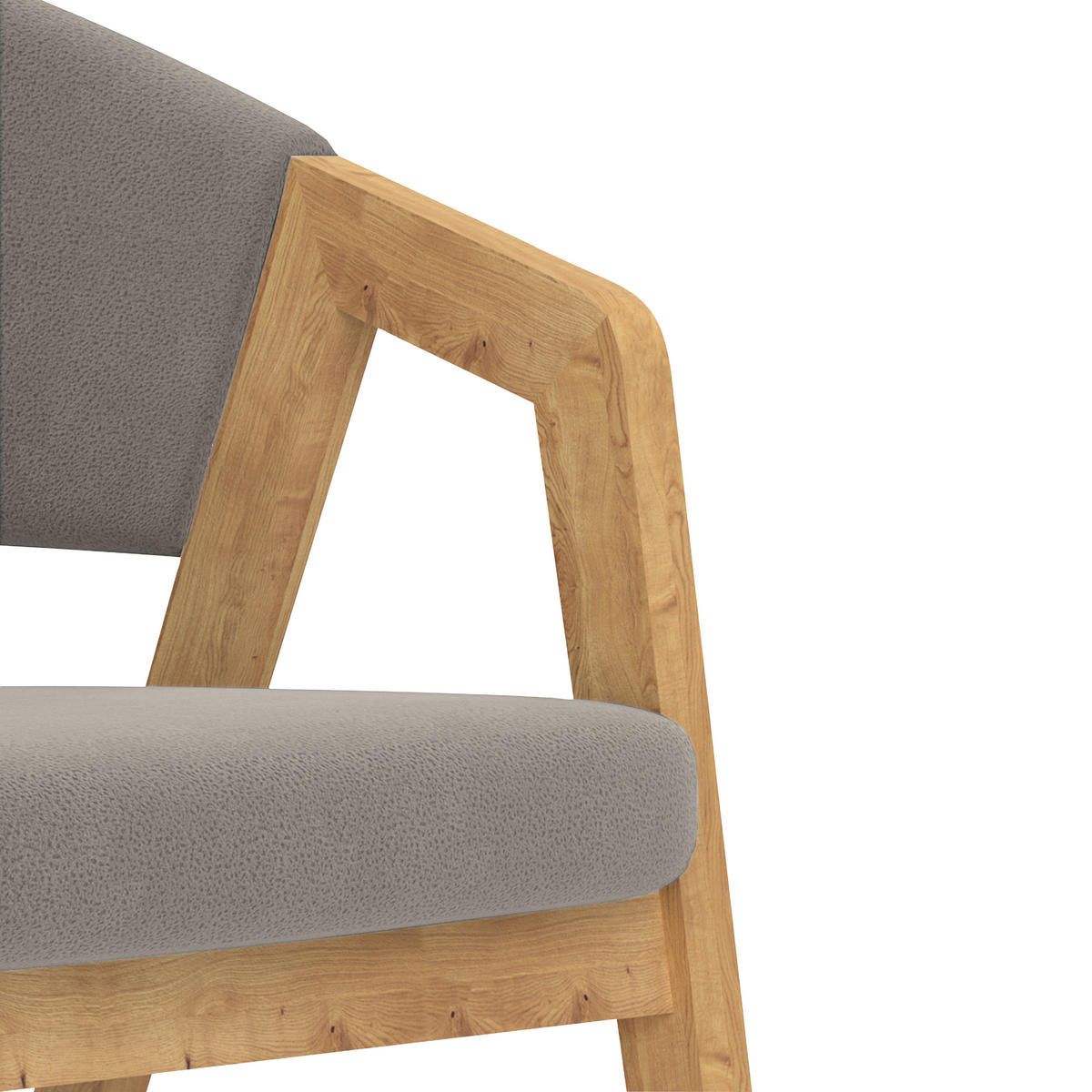 ARMLEHNSTUHL  Stoffauswahl Mikrofaser  - Hellgrau, KONVENTIONELL, Holz/Textil (59/81/60cm) - Carryhome