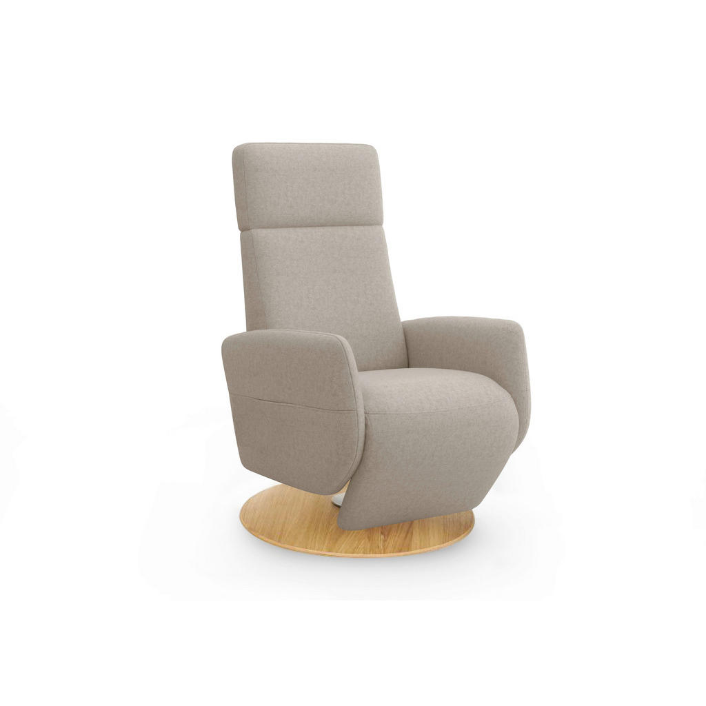 Thumbnail - Sit & More Relaxsessel Rochelle E, Taupe, Textil, Eiche, 71x110x82 cm, Goldenes M, Oeko-Tex® Standard 100, Made in Europ...