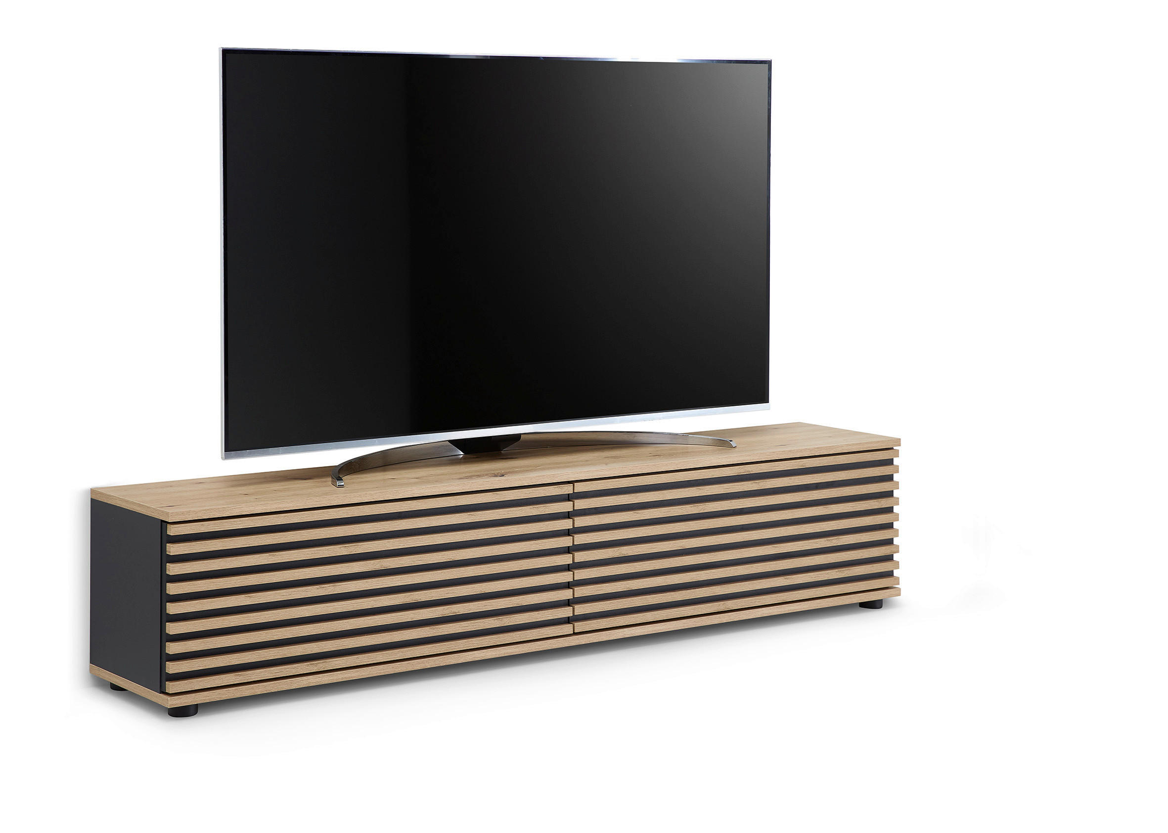 LOWBOARD  in 180/30/30 cm  - Schwarz/Eiche Artisan, Design, Holzwerkstoff/Kunststoff (180/30/30cm) - Boxxx