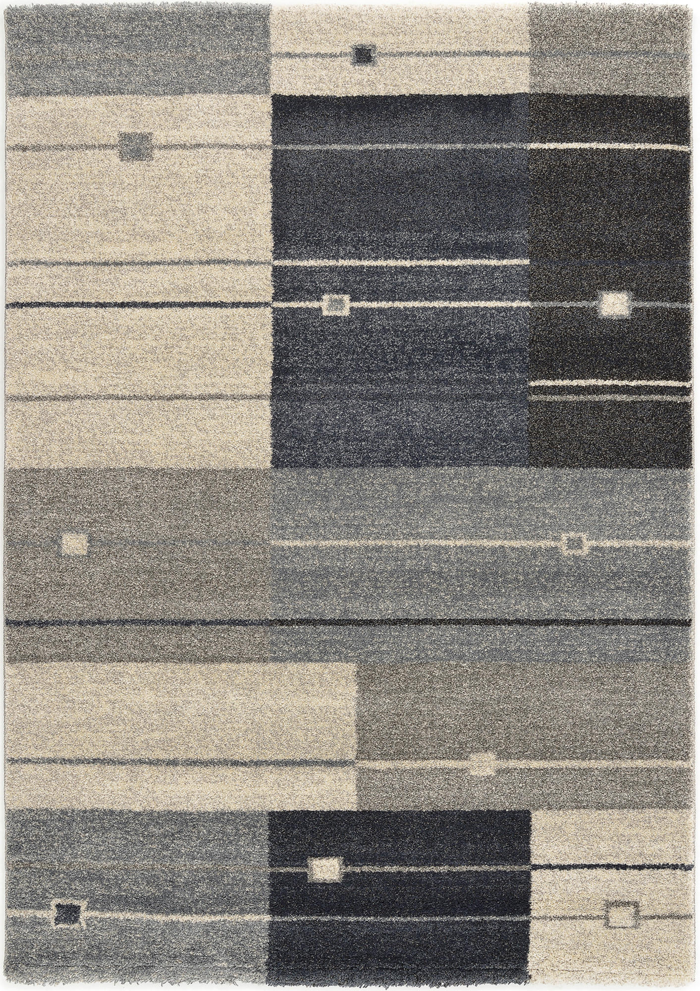 WEBTEPPICH 65/130 cm Palazzo Alto Blau, Grau  - Blau/Grau, Design, Textil (65/130cm) - Novel