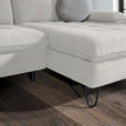 ECKSOFA in Chenille Beige  - Beige/Schwarz, LIFESTYLE, Textil/Metall (310/180cm) - Valnatura