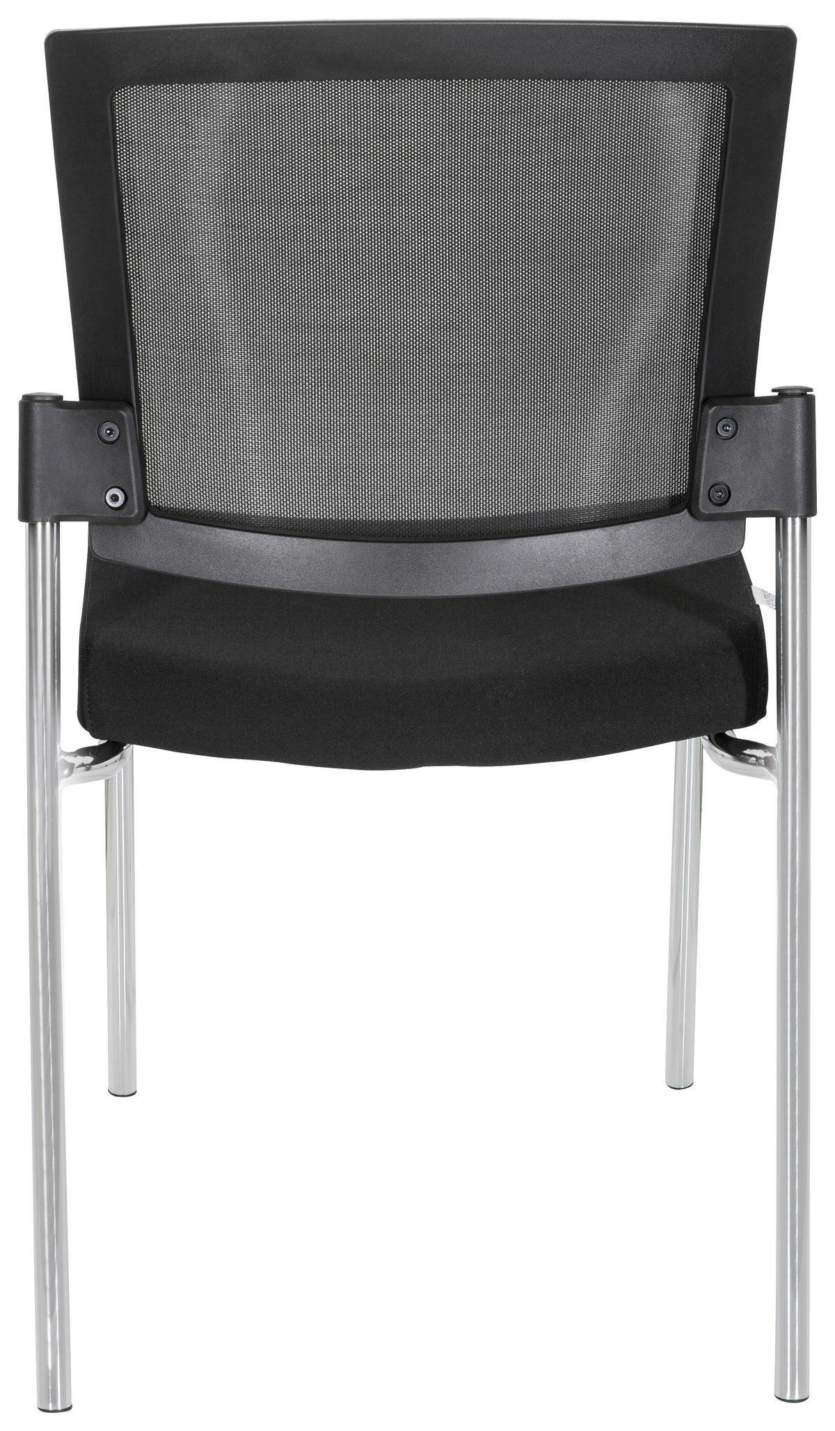 BESUCHERSTUHL Schwarz  - Chromfarben/Schwarz, MODERN, Textil/Metall (48/90/58cm) - MID.YOU