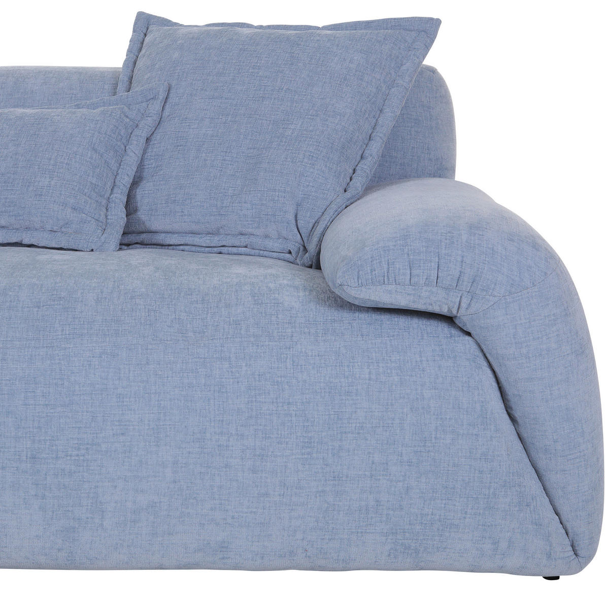 ECKSOFA in Flachgewebe Blau  - Blau/Schwarz, Konventionell, Kunststoff/Textil (174/274cm) - Carryhome