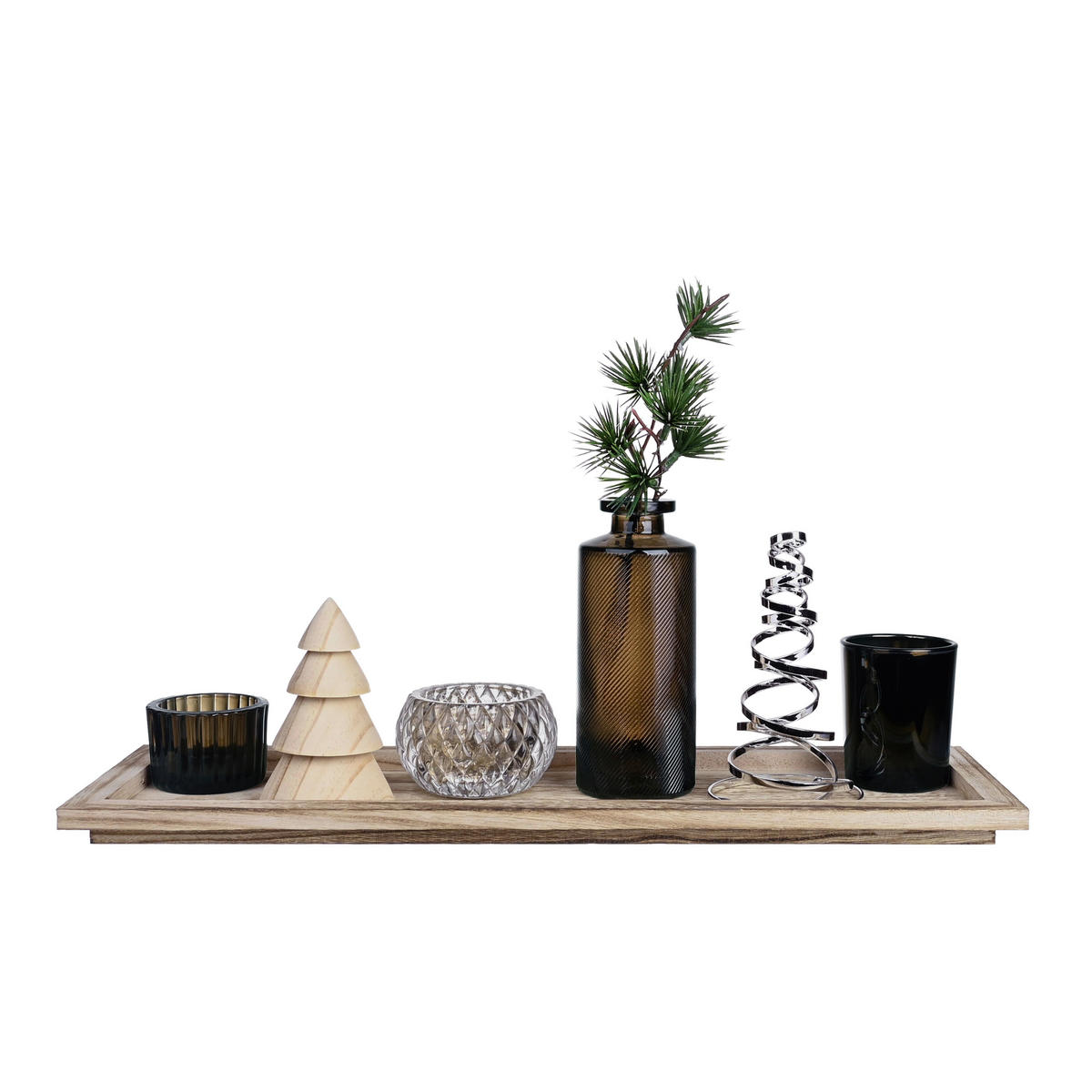 SET DRŽAL ZA ČAJNE SVEČKE - večbarvno, Trendi, kovina/umetna masa (43/12,5/16,2cm) - X-Mas