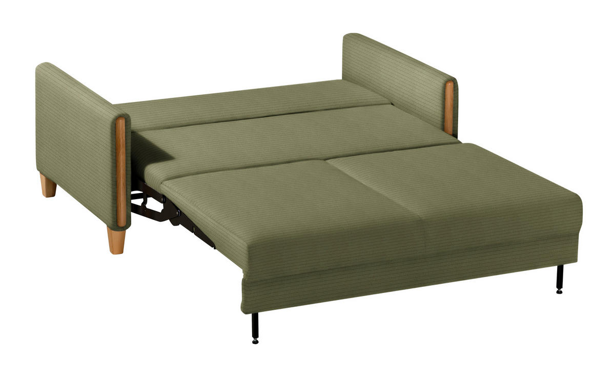 SCHLAFSOFA in Holz, Textil Buchefarben, Olivgrün  - Buchefarben/Olivgrün, Design, Holz/Textil (174/88/104cm) - Niels Andersson