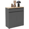 KOMMODE 90/102/41 cm  in Weiss  - Weiss/Eichefarben, Design, Holz/Holzwerkstoff (90/102/41cm) - Dieter Knoll