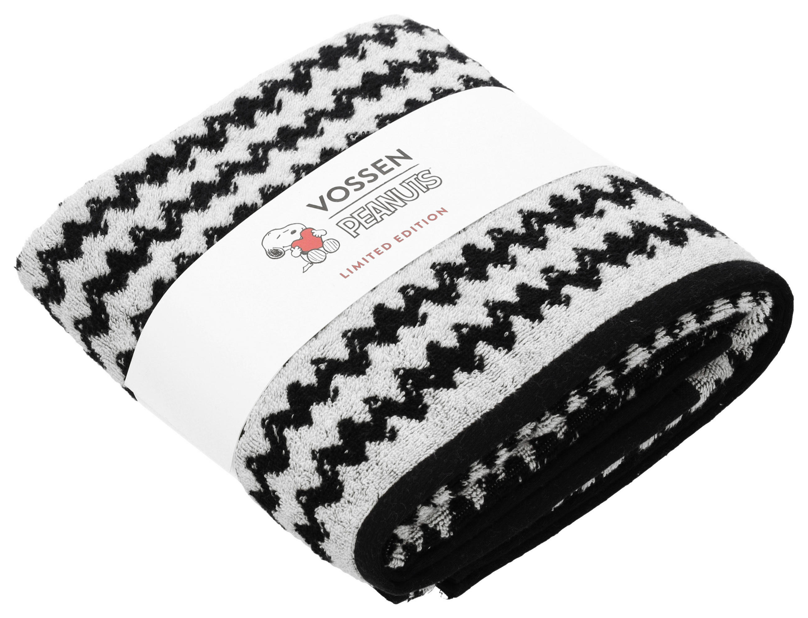 DUSCHTUCH 67/140 cm Charlie Brown  - Schwarz, Design, Textil (67/140cm) - Vossen