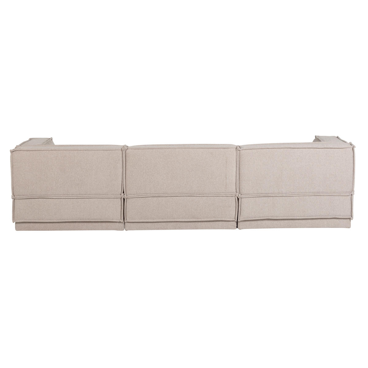 ECKSOFA Manu in Chenille Naturfarben  160/286 cm  - Schwarz/Naturfarben, MODERN, Kunststoff/Textil (160/286cm) - Livetastic