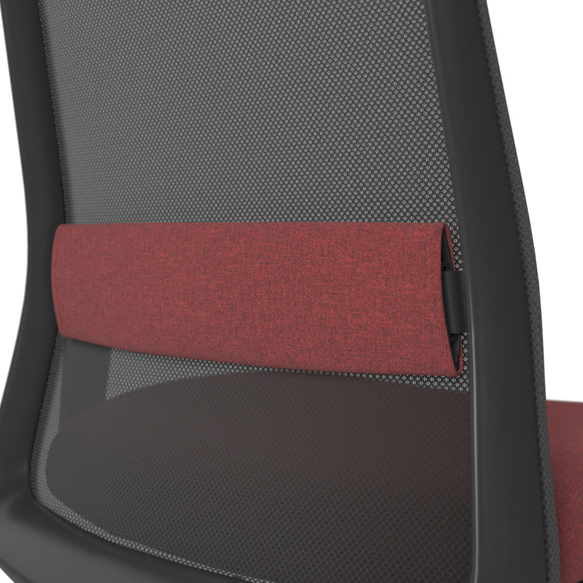 DREHSTUHL Rot, Schwarz  - Rot/Schwarz, MODERN, Kunststoff/Textil (70/103-115/70cm)