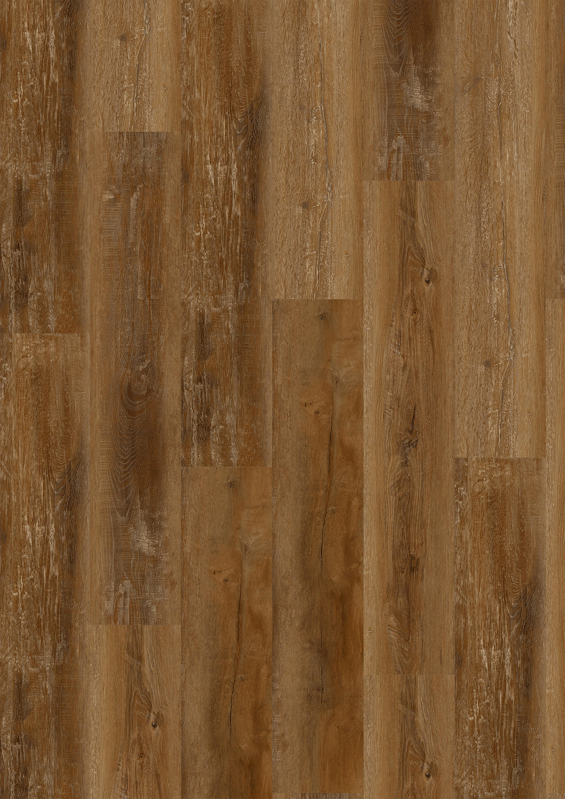 VINYLBODEN SPC 4,5mm Breitdiele inkl. Trittschall  per  m² - Eichefarben, Basics, Kunststoff (22,5/122/0,45cm)