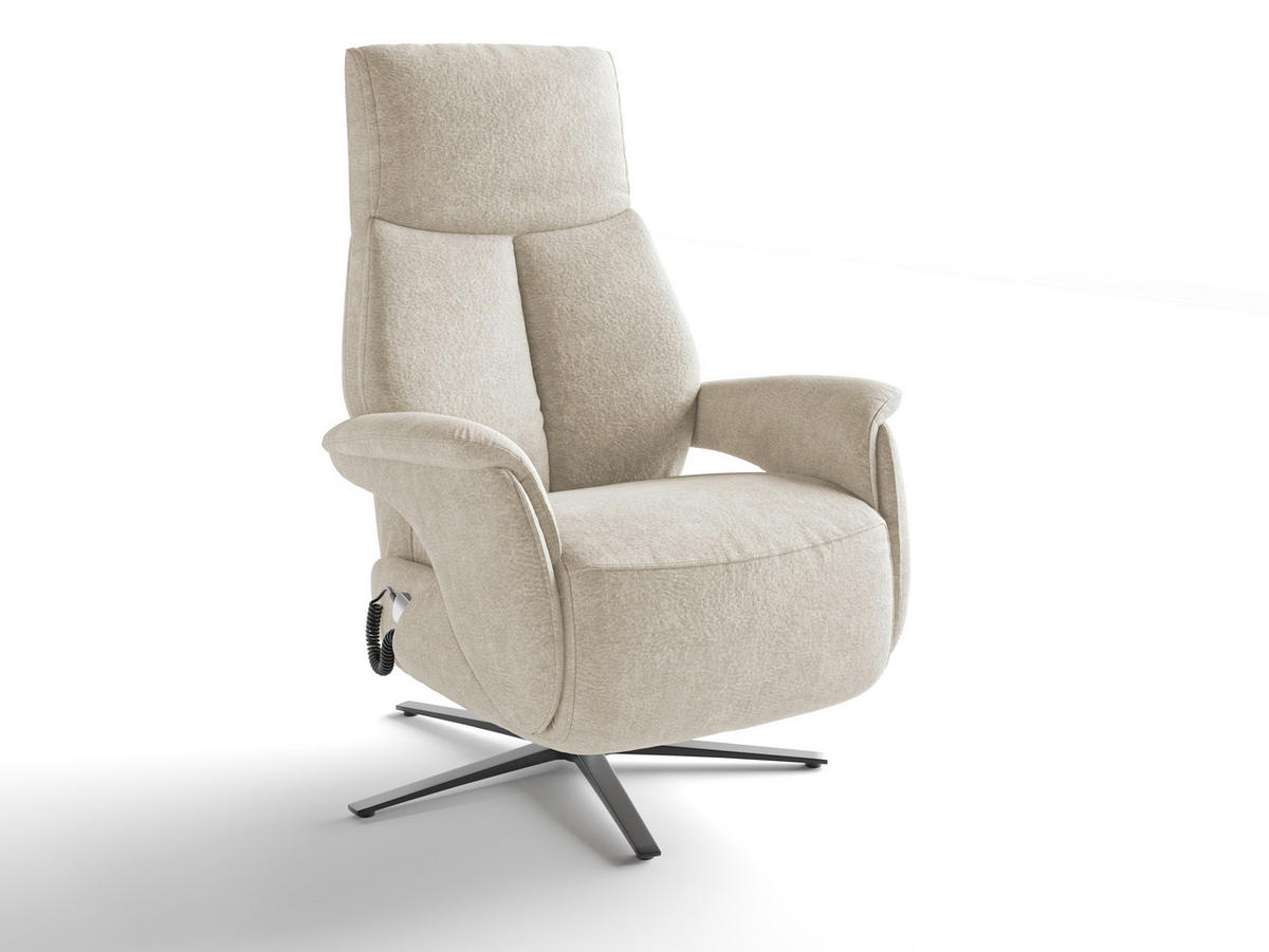 RELAXSESSEL Textil Silberfarben  - Silberfarben/Schwarz, Basics, Textil/Metall (75/110/85cm) - Sit & More