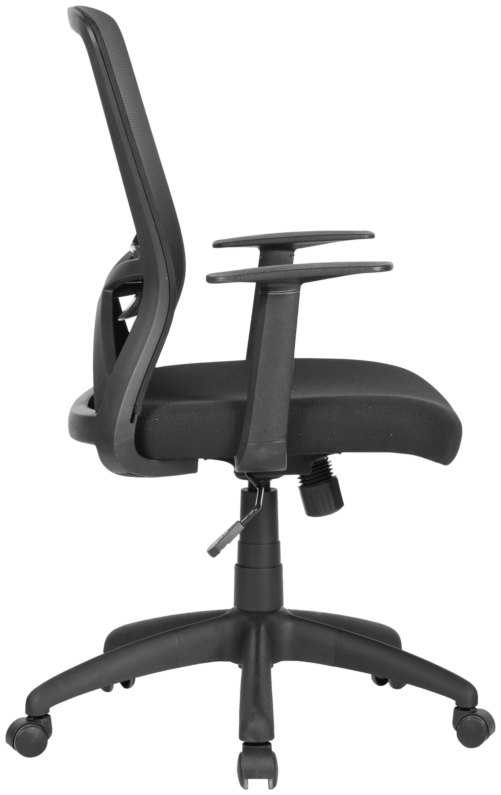 Thumbnail - Mid.you Drehstuhl, Schwarz, Kunststoff, Drehkreuz, 52.5x95.5-103x60.5 cm, Wippmechanik mit Härtegradeinstellung, abwisch...