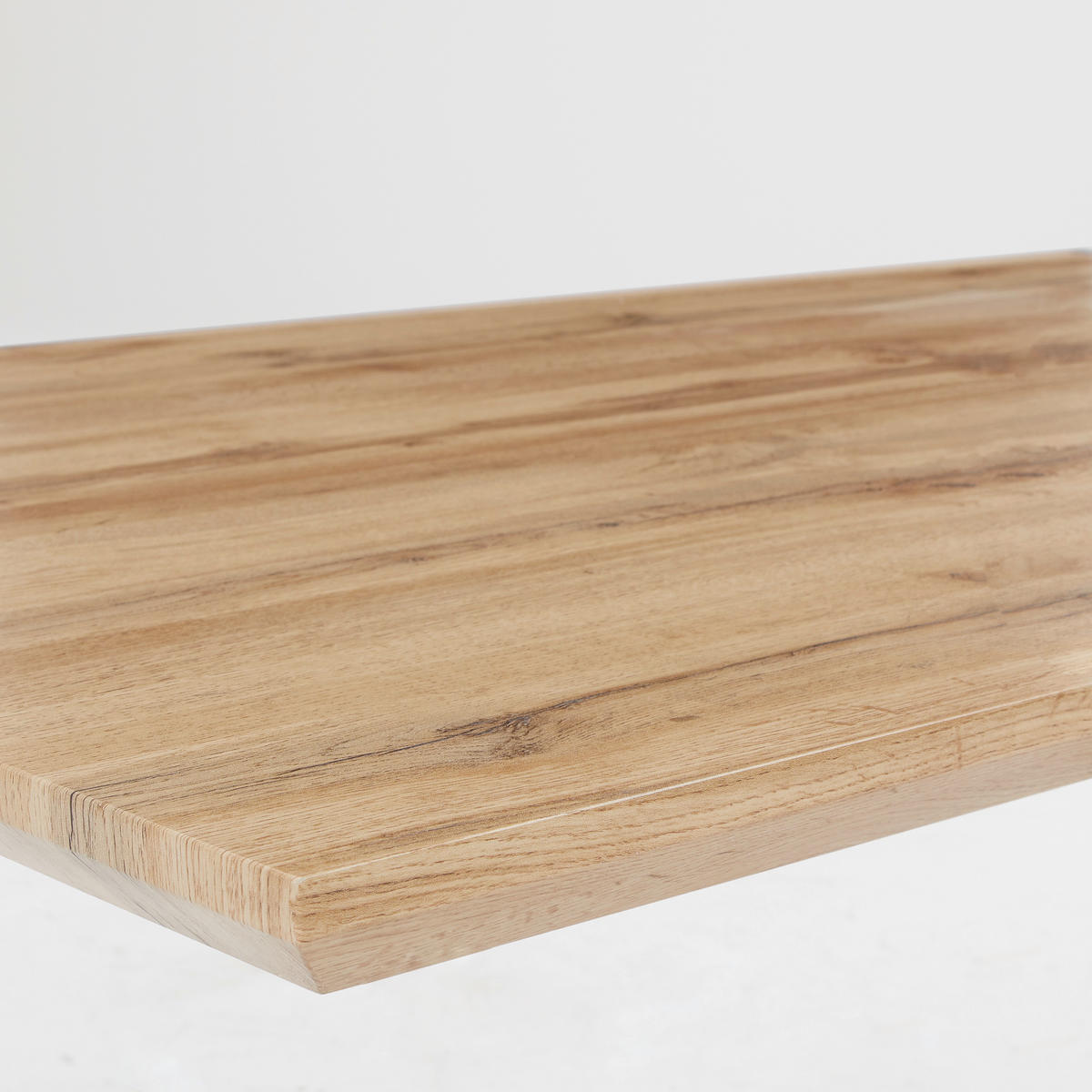 ESSTISCH rechteckig Schwarz, Eichefarben  - Eichefarben/Schwarz, MODERN, Holzwerkstoff/Metall (140/90/76cm) - MID.YOU