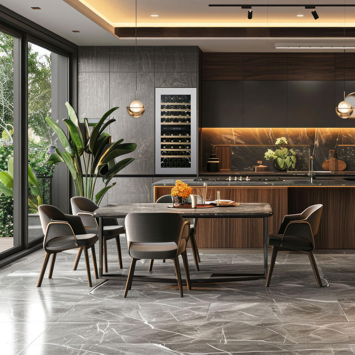 WEINKÜHLSCHRANK DVH-70.185DSS.TO  - Edelstahlfarben, Basics, Glas/Holz (59/123,3/57,1cm)