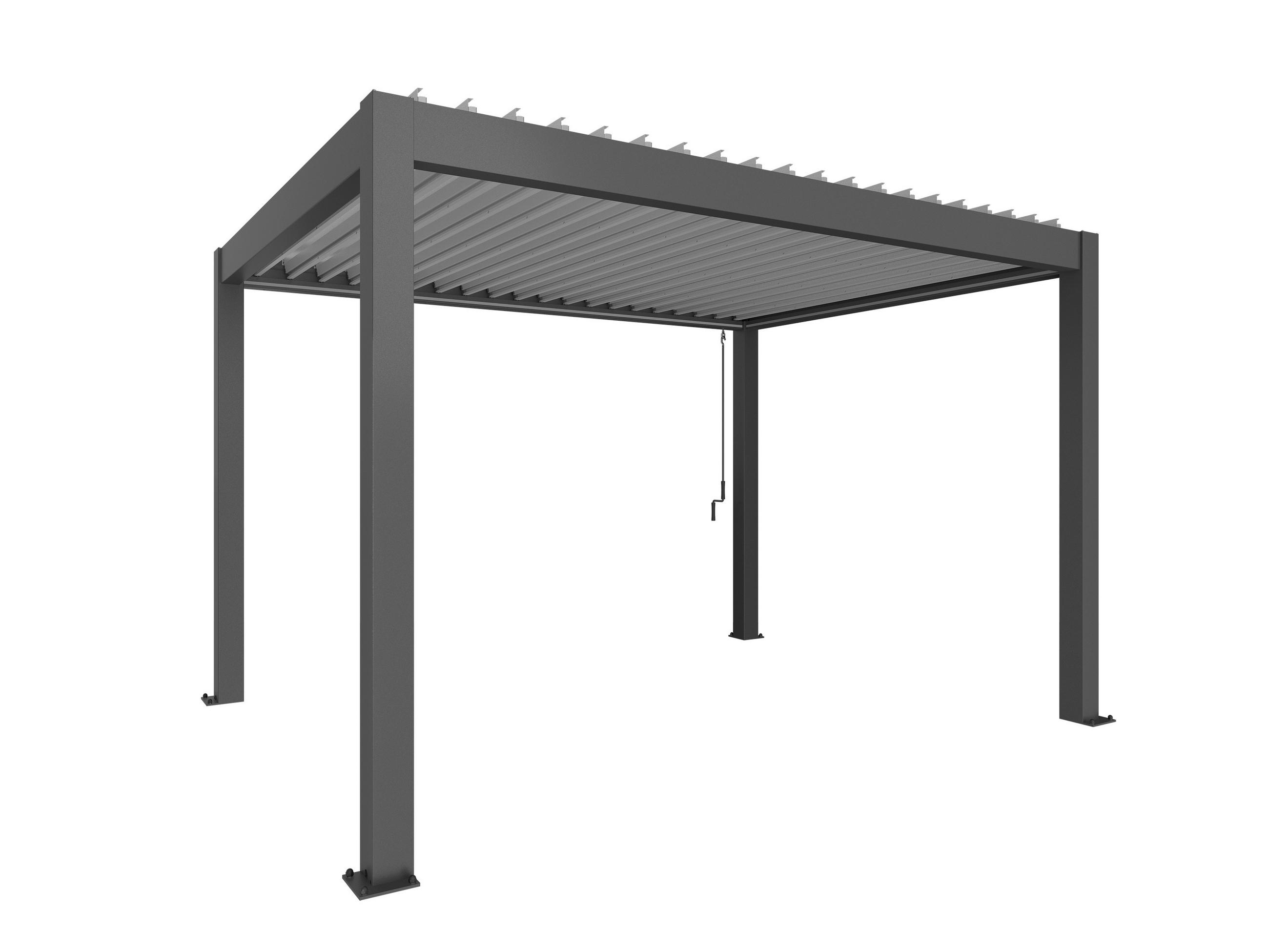 PAVILLON - Dunkelgrau/Silberfarben, Design, Metall (404,5/264/312cm) - Biohort