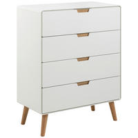 KOMODA, bela, barve hrasta  - barve hrasta/bela, Design, leseni material/les (80/100/40cm) - MID.YOU
