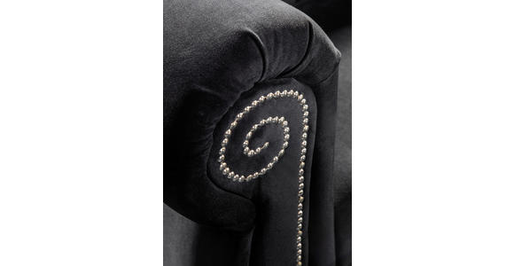 2-SITZER-SOFA  in Chenille Schwarz  - Schwarz, Design, Holz/Textil (168/96/75cm) - Ambia Home