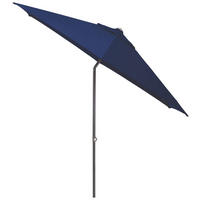 SONNENSCHIRM 230 cm Blau  - Blau/Anthrazit, Basics, Textil/Metall (230cm) - Kettler