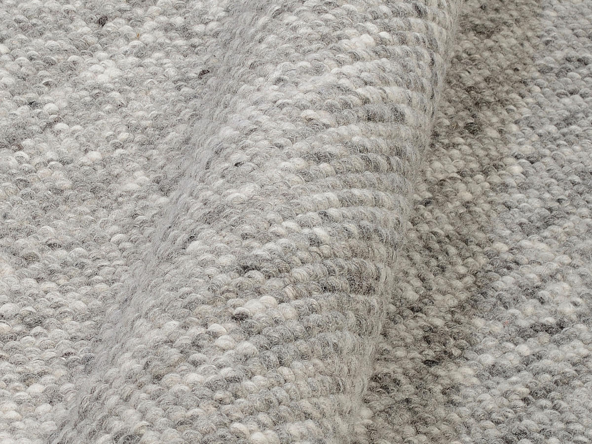 HANDWEBTEPPICH 150/150 cm Helsinki Graubraun  - Graubraun, Basics, Textil (150/150cm) - Linea Natura