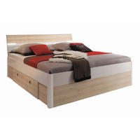 STAURAUMBETT 180/200 cm,  in Weiß, Buchefarben,  - Buchefarben/Weiß, Design, Holzwerkstoff (180/200cm) - Ti'me