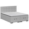 BOXSPRINGBETT 180/200 cm  in Grau  - Schwarz/Grau, Konventionell, Kunststoff/Textil (180/200cm) - home24