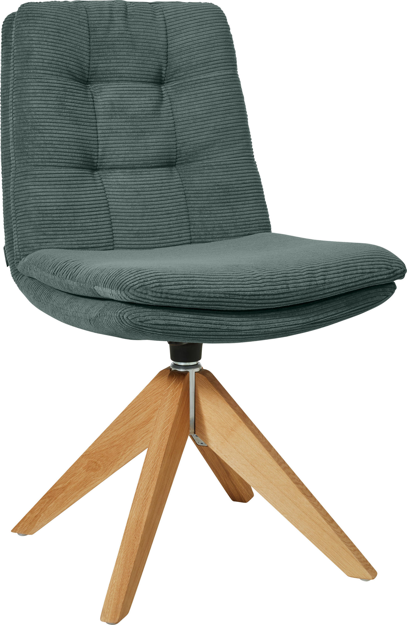 STUHL - Eichefarben/Grün, Design, Holz/Textil (50/90/69cm) - Johann Jakob