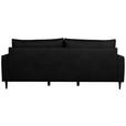 3-SITZER-SOFA in Lederlook Grau - Schwarz/Grau, KONVENTIONELL, Holz/Textil (228/96/97cm) - Carryhome