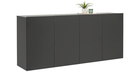 SIDEBOARD  in 180/80/42 cm  - Anthrazit, Design, Holzwerkstoff (180/80/42cm) - Hom`in