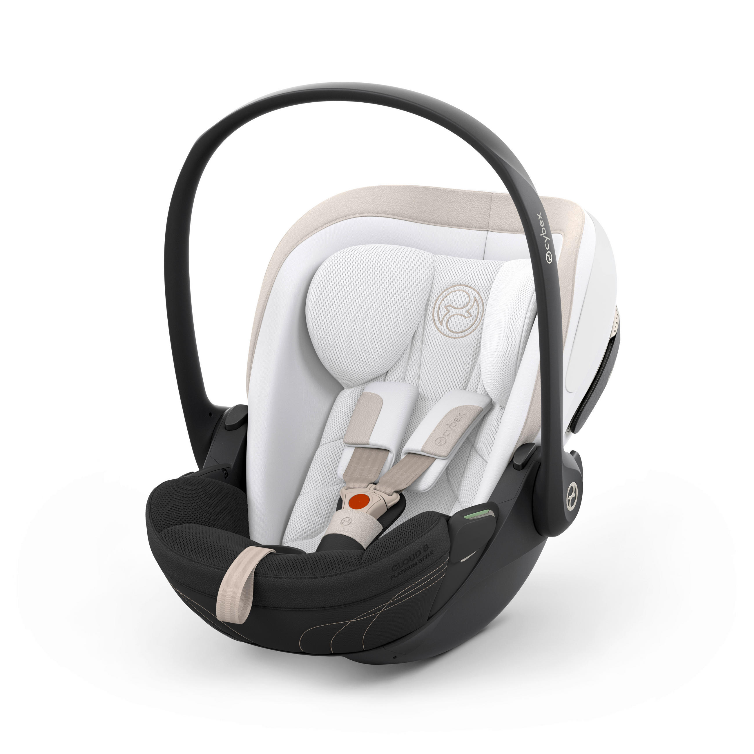 BABYSCHALE  Cloud S Style Off White  - Weiß, Basics, Kunststoff/Textil (72/44/37,5cm) - cybex PLATINUM