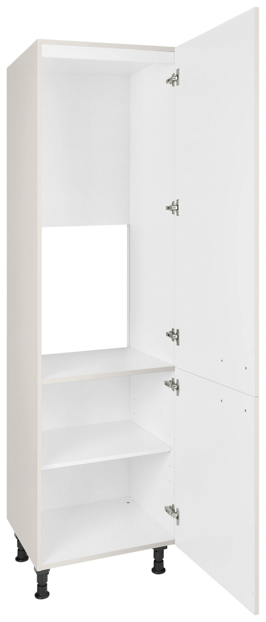GERÄTEUMBAUSCHRANK 60/216,6/58 cm  in Hellgrau  - Edelstahlfarben/Hellgrau, MODERN, Holzwerkstoff/Metall (60/216,6/58cm) - Nobilia