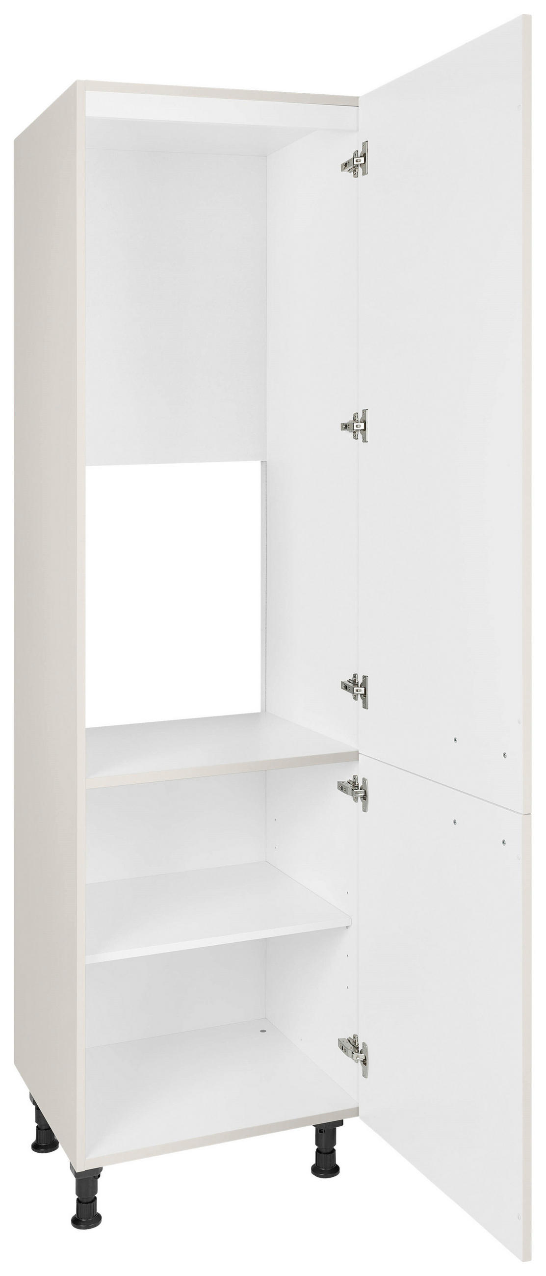 GERÄTEUMBAUSCHRANK 60/216,6/58 cm  in Hellgrau  - Edelstahlfarben/Hellgrau, MODERN, Holzwerkstoff/Metall (60/216,6/58cm) - Nobilia