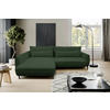 ECKSOFA in Bouclé Dunkelgrün  - Dunkelgrün/Creme, Design, Textil/Metall (204/273cm) - MID.YOU