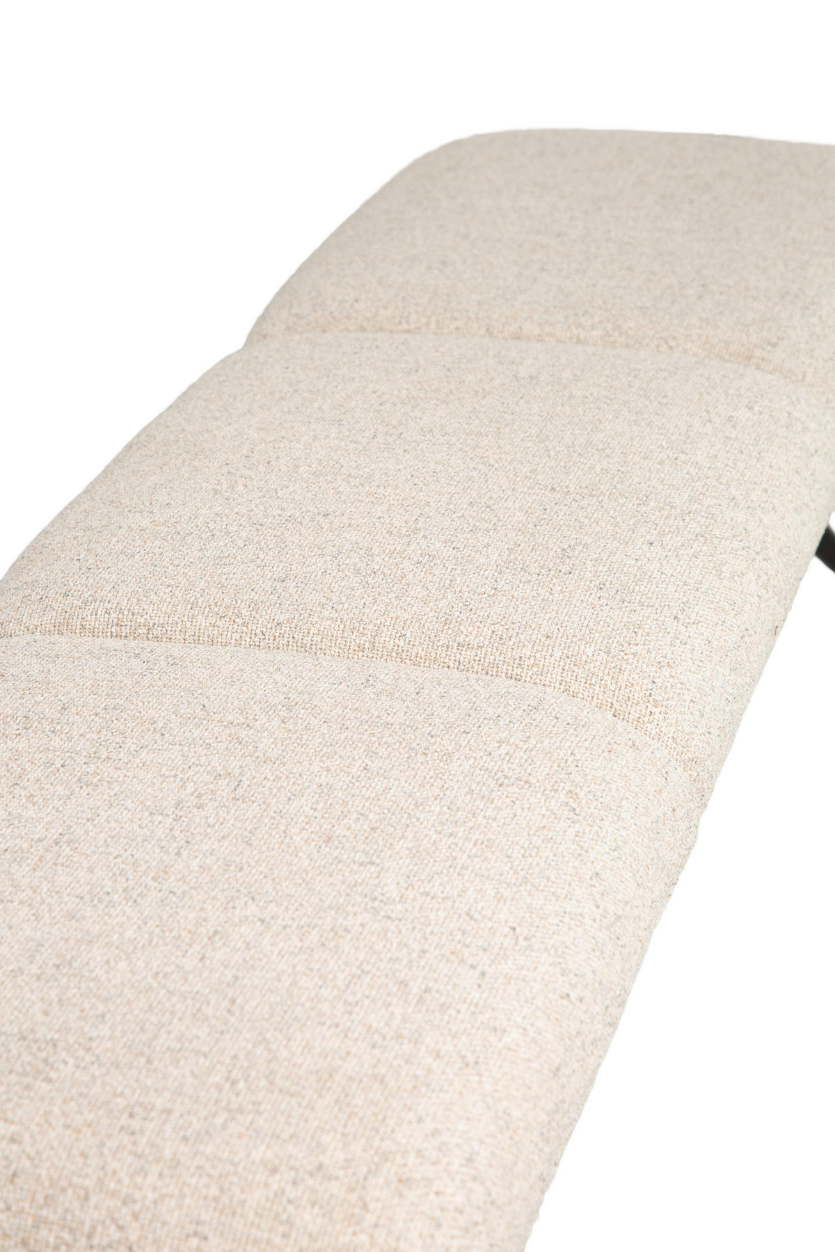 SITZBANK 180/49,5/50 cm  in Schwarz, Beige  - Beige/Schwarz, Design, Textil/Metall (180/49,5/50cm) - Dieter Knoll
