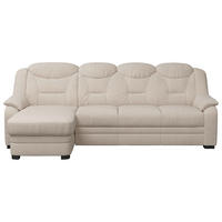 ECKSOFA Beige Chenille Rücken echt  - Beige, Basics, Kunststoff/Textil (162/257cm) - MID.YOU