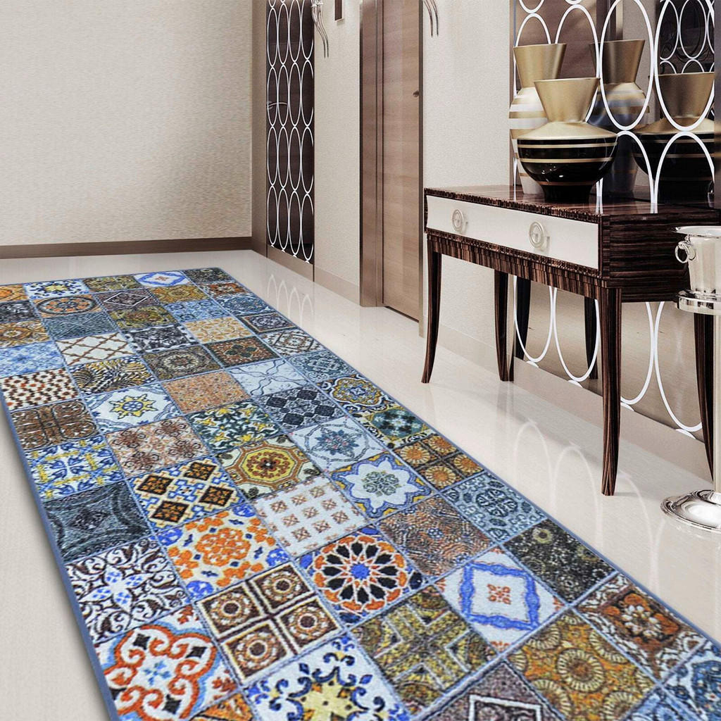 Thumbnail - Floordirekt Läufer Bonita, Mehrfarbig, Textil, Uni, rechteckig, 80x600 cm, pflegeleicht, Teppiche & Böden, Teppiche, Tep...