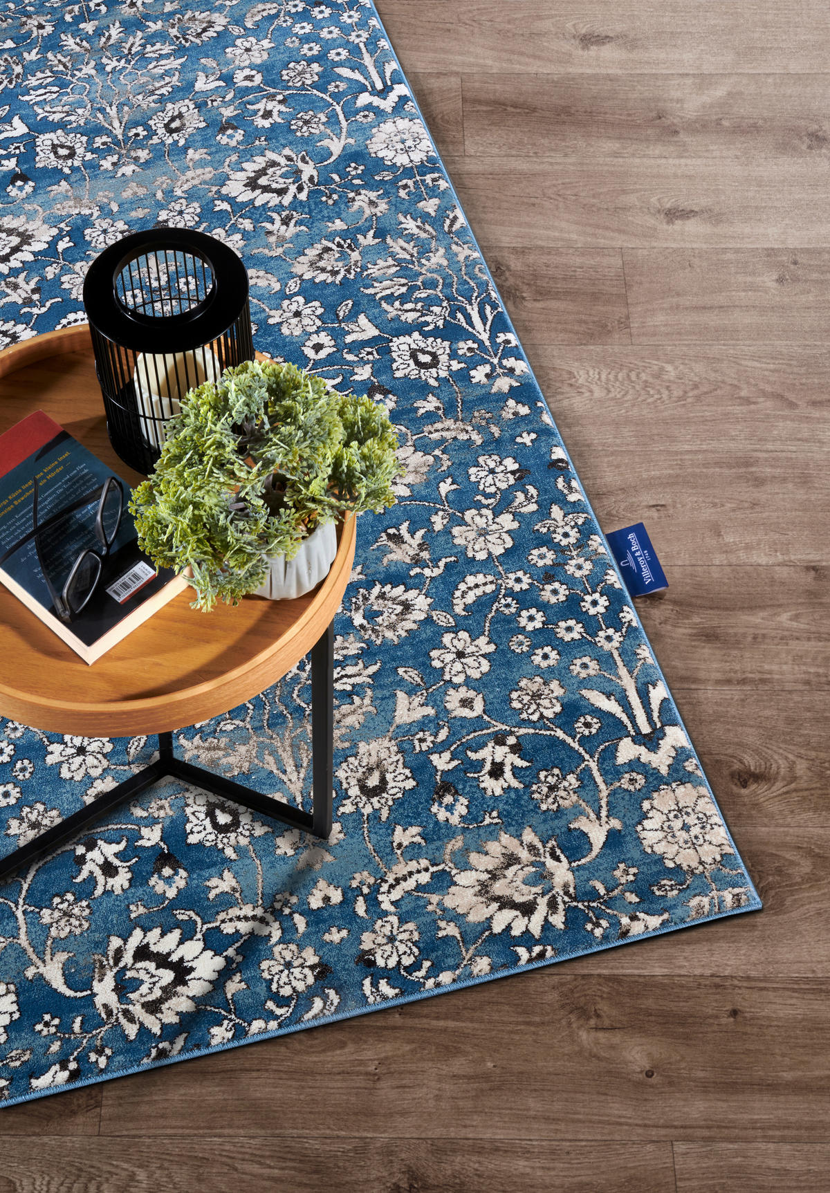 FLACHWEBETEPPICH  Wohnzimmer 160/235 cm Kollektion 1869 Blau, Creme rechteckig  - Blau/Creme, Design, Kunststoff/Textil (160/235cm) - Villeroy & Boch