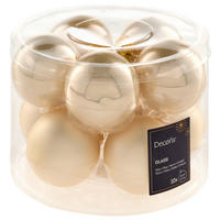 CHRISTBAUMKUGEL-SET 6 cm 10-teilig  - Perlmutt, KONVENTIONELL, Glas (6cm)
