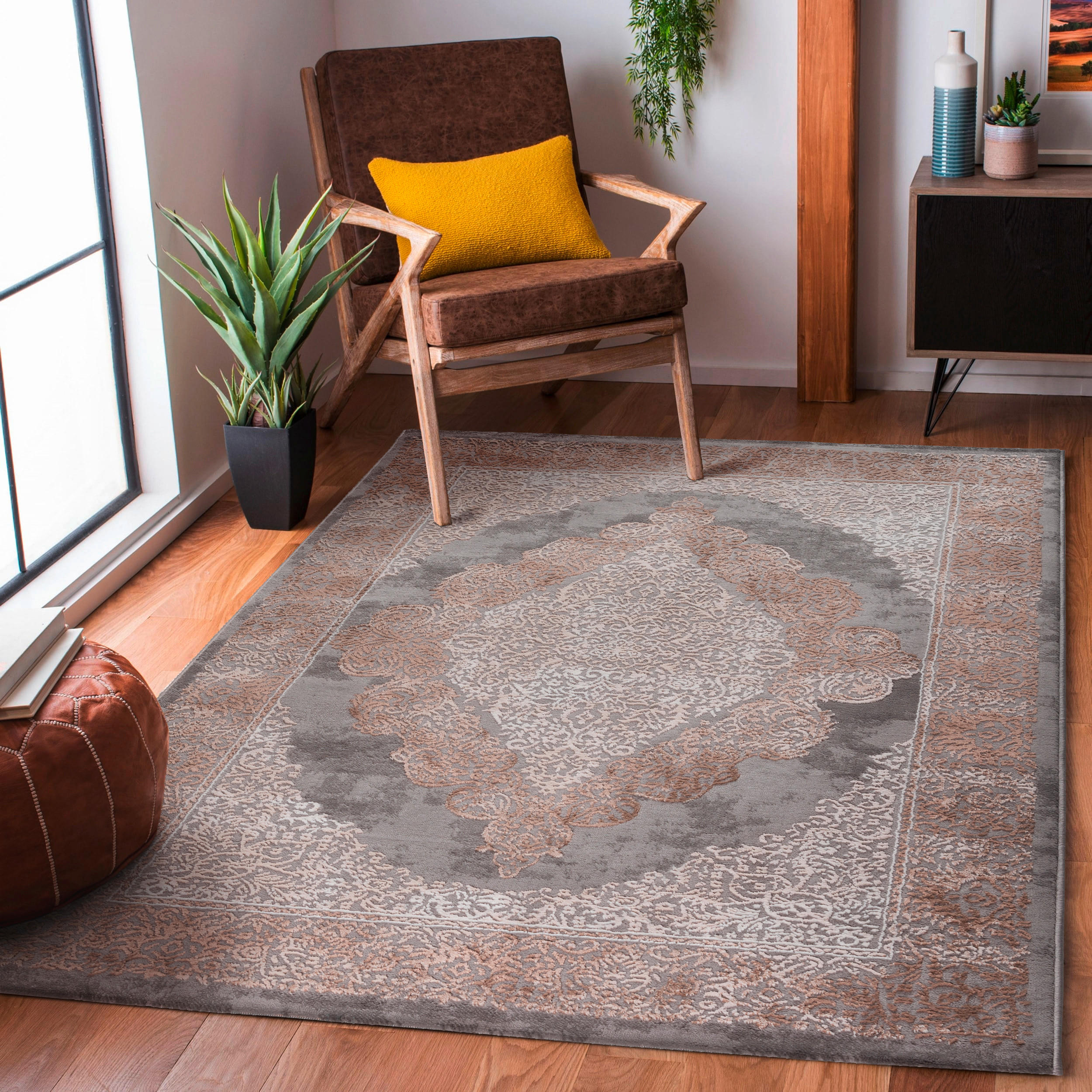 TKANÝ KOBEREC, 120/170 cm, sivá - sivá, Basics, textil (120/170cm)