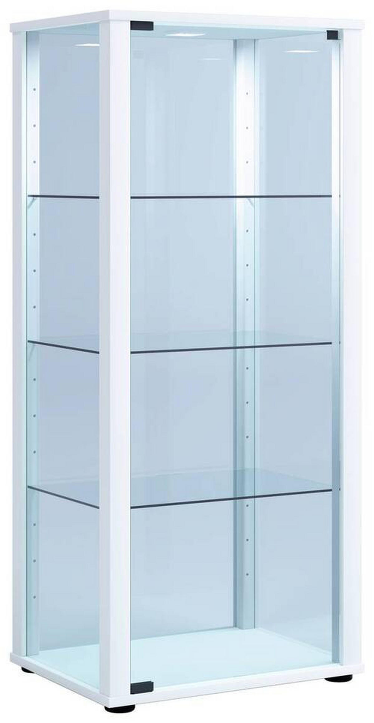 VITRINSKÅP  i vit  - vit/svart, Modern, trämaterial/glas (50/114,5/38cm) - MID.YOU